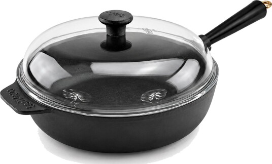 Carl Victor Gold traktørpanne med glasslokk 28 cm