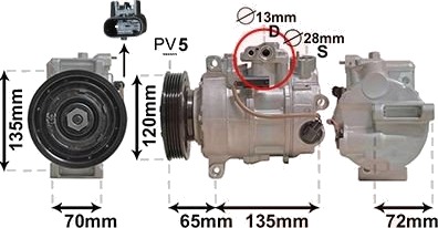 AC kompressor VAN WEZEL 3001K701