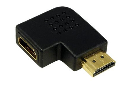 LogiLink HDMI-Adapter HDMI>HDMI St/Bu 90° flach ge