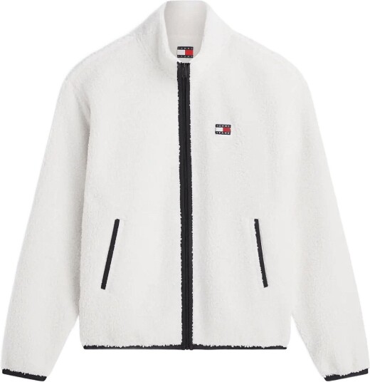 Tommy Jeans Tjm Rlx Badge Zip Thru Teddy Ext Cream XS