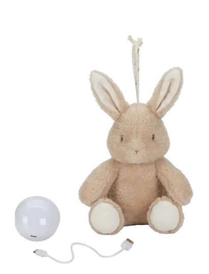 Little Dutch Myk Nattlampe Med Lyder Baby Bunny Grs Newborn Beige One Size