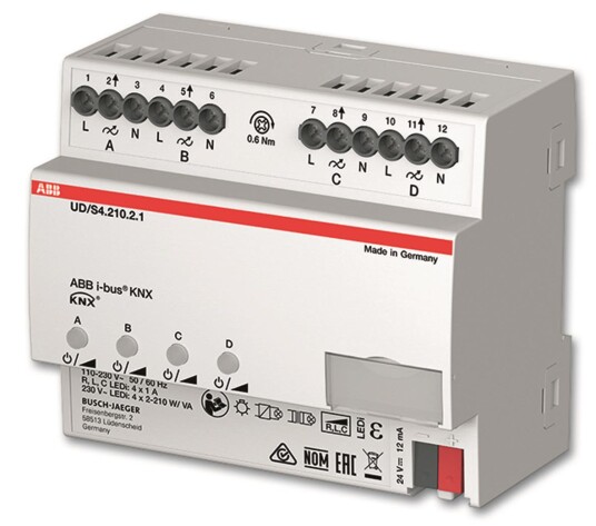ABB 2CKA006197A0047 Dimmer 210 W Antall utganger: 4 Elfordeling & strømforsyning