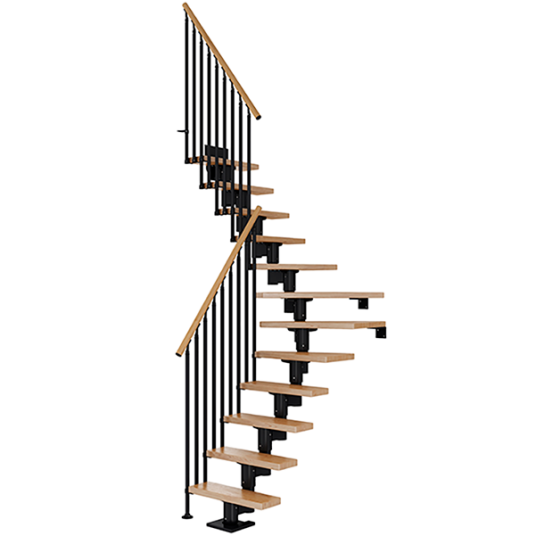 Dolle Dublin L trapp I Svart classic Iii lakkert Eik 71 15 Loddret Høyde 296 360cm