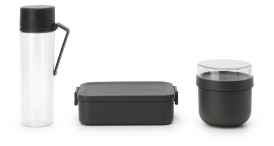 Brabantia Make & Take frokost- og lunsjsett 3 deler Mørkegrå