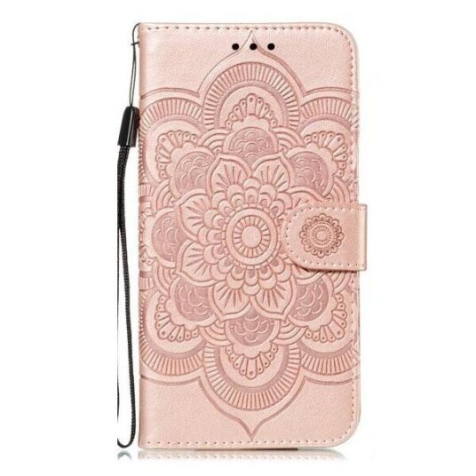 INCOVER iPhone 11 Skinn Flip Deksel - Mandala Mønster Rose Gull