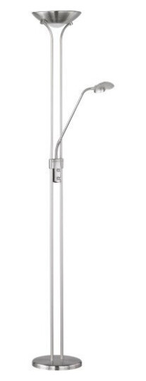 Trio Lighting Gulvlampe Spock Børstet stål