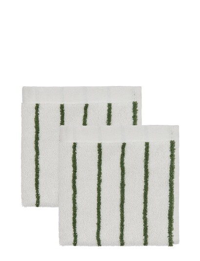 Oyoy Living Design Raita Wash Cloth Pack Of 2 Patterned OFFWHITE 30X30CM