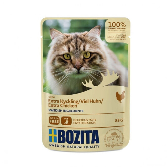 Bozita Katt Biter i Saus med Ekstra Kylling 85 g Bozita Katt Biter i Saus med Ekstra Kylling 85 g