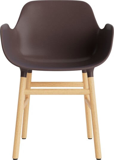 Normann Copenhagen Form Spisestuestol med Armlener Brun/eik