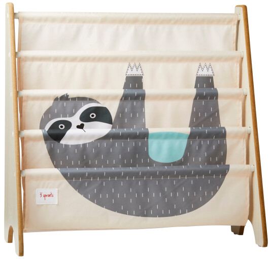 3 Sprouts Book Rack Gray Sloth
