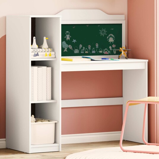 Krittavle skrivebord Hvit 120 x 45 x 118.5 cm Konstruert tre