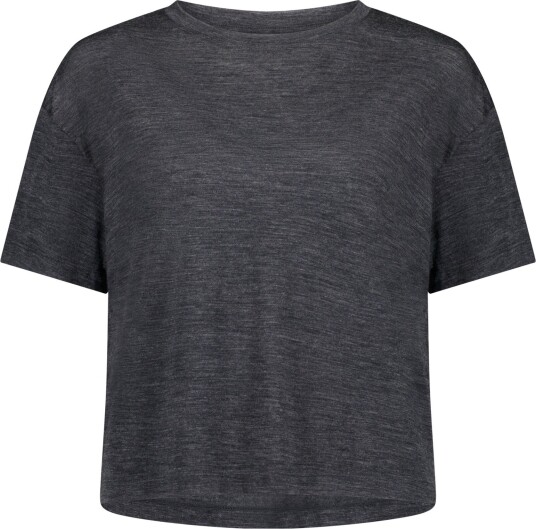 Mons Royale Women's Zephyr Merino Tencel Boxy T-Shirt Smoke M