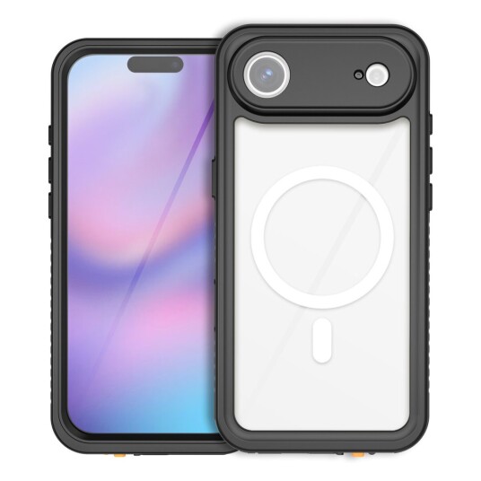 4Smarts Stark vanntett deksel til iPhone 17 Air IP68 MagSafe kompatibel Svart