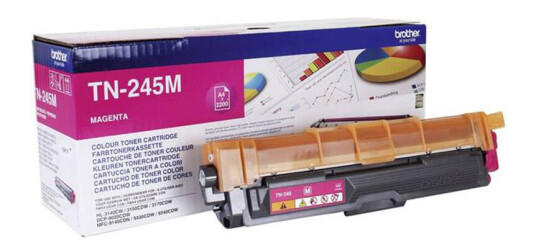 Brother TN245 M Toner - Original - Magenta 2200 sider Brother TN245 M Toner - Original - Magenta 2200 sider