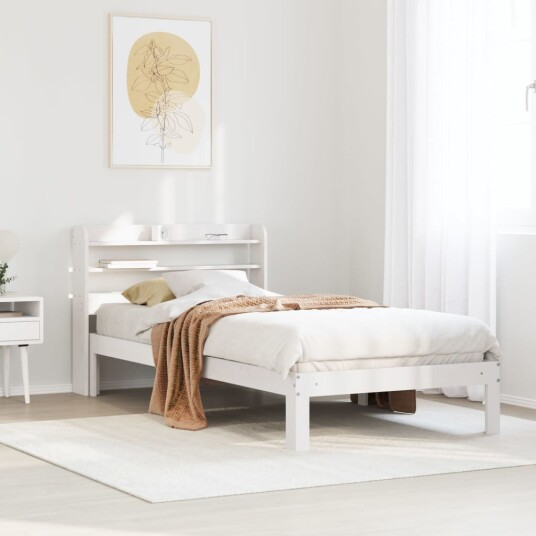  Sengeramme med hodegavl hvit 90x200 cm heltre furu 3306783