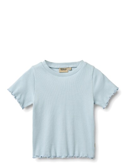 Wheat Rib T Shirt S/S Alicia Blue 104 Wheat Rib T Shirt S/S Alicia Blue 104