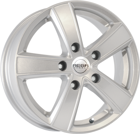 Mega Wheels Hercules 5 Silver 6.5 x 16 CB65,10 ET40 5/108 6.5 x 16