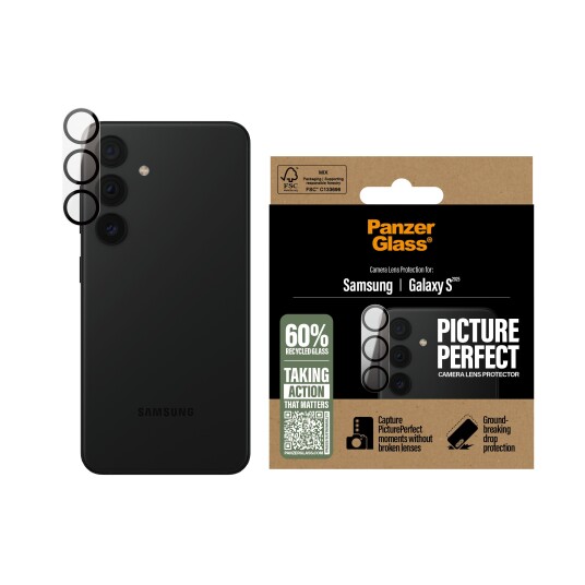 PanzerGlass PicturePerfect Linsebeskytter for Samsung Galaxy S25 - Herdet Glass