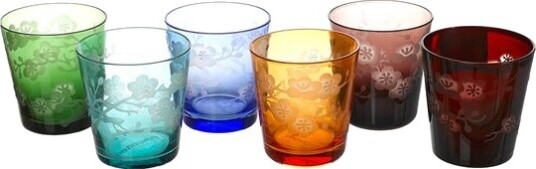 Pols Potten   Blossom drikkeglass 18 cl 6 stk multi