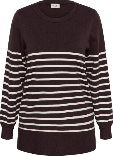 Kaffe Curve Kcliona Long Pullover   Brown   XL