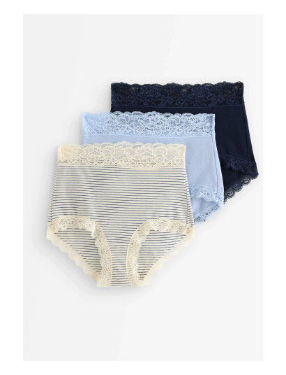 Lindex Brief High Emelie Lace 3 P Navy XS Lindex Brief High Emelie Lace 3 P Navy XS