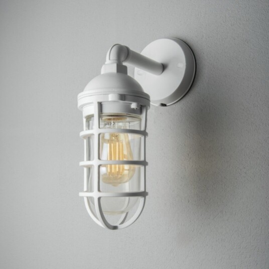 Olbia Vegglampe Hvit E27 Gløde Klart glass