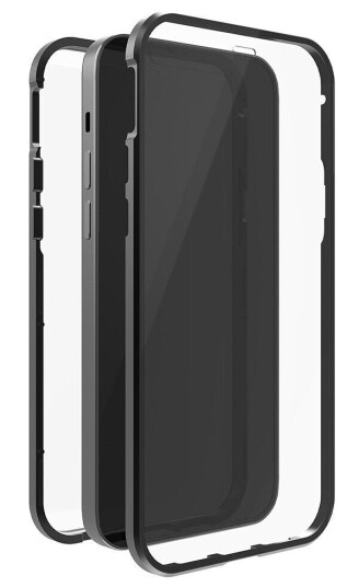 Black Rock iPhone 14 Pro Max Black Rock 360° Glass Magnetisk Deksel med Glass Foran og Bak - Svart
