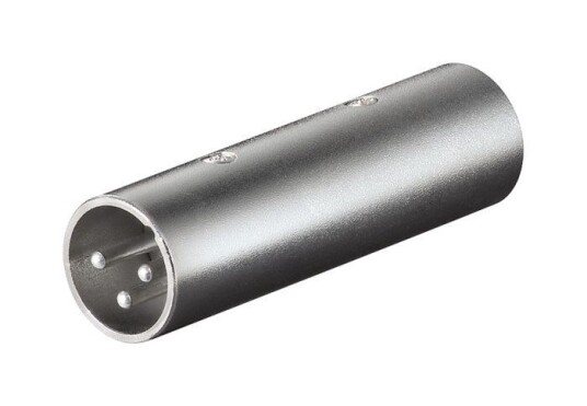 Pro Wentronic XLR-hann til XLR-hann Adapter i Sølv