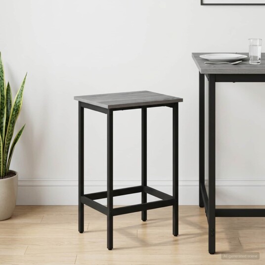 vidaXL Barstol Grå Sonoma 40 x 32 x 64 cm Konstruert tre vidaXL Barstol Grå Sonoma 40 x 32 x 64 cm Konstruert tre