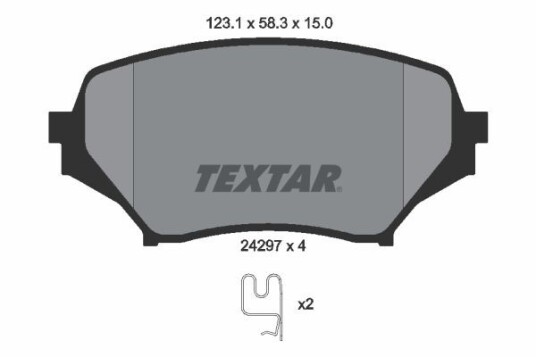 Bremseklosser TEXTAR 2429701 Bremseklosser TEXTAR 2429701