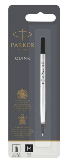 Parker Quink Refill Blekk til Rollerball Penn Svart blekk Medium