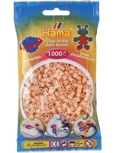 Hama Ironing Beads - Salmon Rosa Glow in the Dark (056) 1000pcs.
