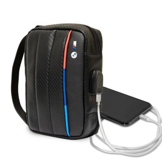 BMW Carbon Tricolor - Veske / Organizer Med Ekstern Usb-Port Svart
