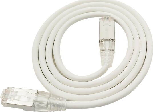 LinkIT U/FTP Slim Cat.6a hvit 2m LSZH | AWG 28 | Snagless | OD 4.8mm