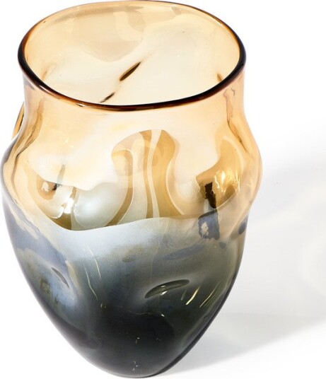 POLSPOTTEN Vase Collision Amber L   Multi/patterned   Ø22X H30CM