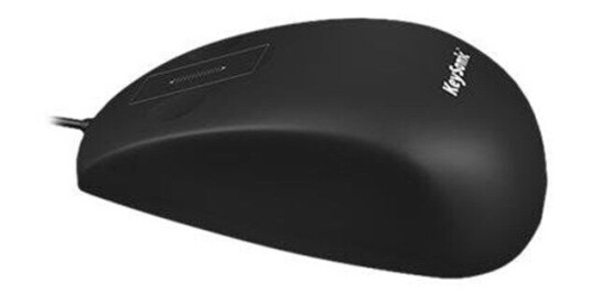 Keysonic KSM-5030M-B Trackball Mus - Vanntett og Støvtett USB Mus i Silikon - Svart