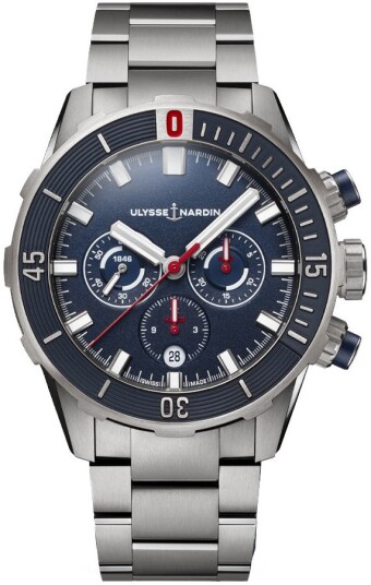 Ulysse Nardin Herreklokke 1503 170 7M 93 Diver Blå/Titan Ø44 mm