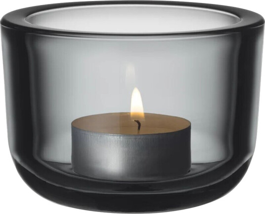 Iittala Valkea 60 mm Lyslykt Grå - Glass Lysestake Iittala Valkea 60 mm Lyslykt Grå - Glass Lysestake