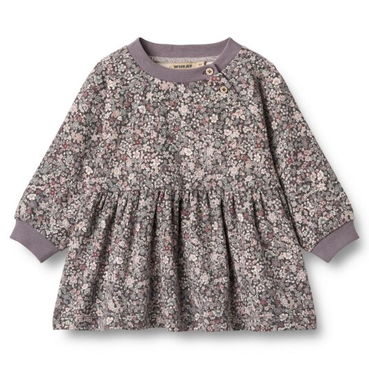 Wheat Jersey Dress L/S Dorthea – purple stone flowers 74 Wheat Jersey Dress L/S Dorthea – purple stone flowers 74