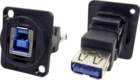 Xlr Adapter Usb 3.0 B Hann Til Usb 3.0 A Hunn Innbygging Cp30206n 1 Stk