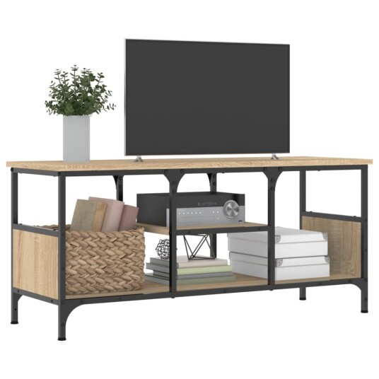 TV benk sonoma eik 100x35x45 cm konstruert tre og jern TV benk sonoma eik 100x35x45 cm konstruert tre og jern
