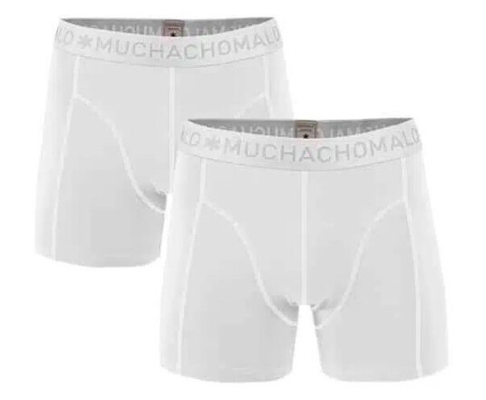 Muchachomalo 1010 Boxer Solid 2pk - Hvit L