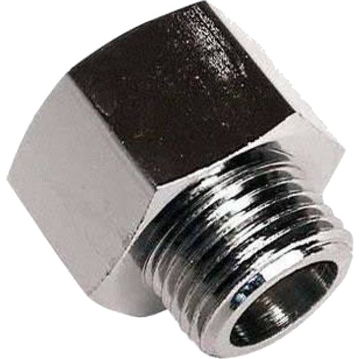 Ezze Messing Nippelmuffe 1/2" x 3/8" Krom for Hydraulikk Ezze Messing Nippelmuffe 1/2" x 3/8" Krom for Hydraulikk