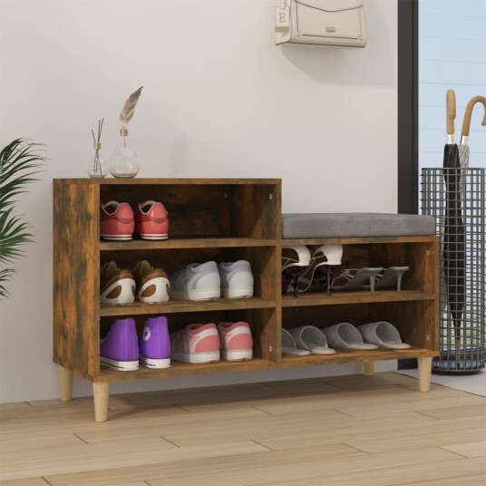 vidaXL Skoskap r?kt eik 102x36x60 cm konstruert tre vidaXL Skoskap r?kt eik 102x36x60 cm konstruert tre