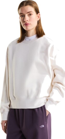 The North Face W Tnf Essential Simple Dome Boxy Os Crew   Cream   S
