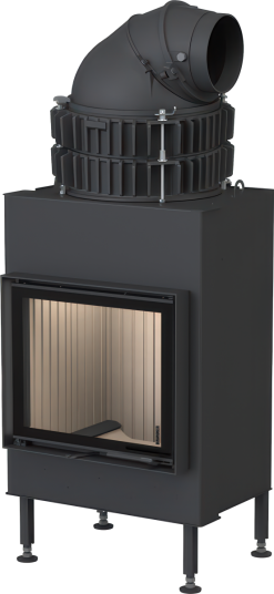 Brunner BKH 5.0 (42 50) Peisinnsats Svart Rett vegg m/ svingdør