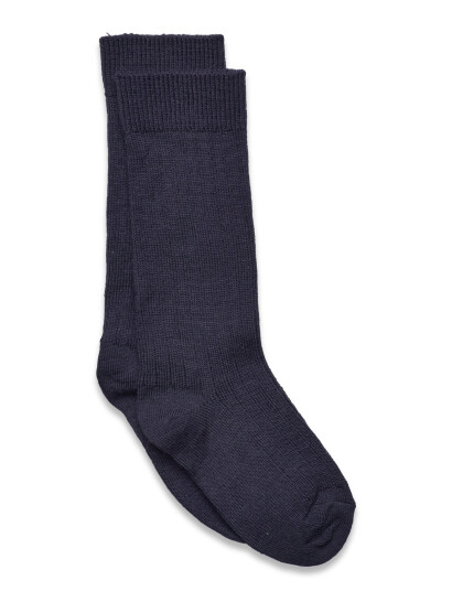 mp Denmark Wool Rib Knee Socks - Navy - 22/24