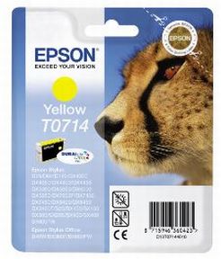 Epson T0714 Y blekkpatron - C13T07144012 Original - Gul 5,95 ml Epson T0714 Y blekkpatron - C13T07144012 Original - Gul 5,95 ml