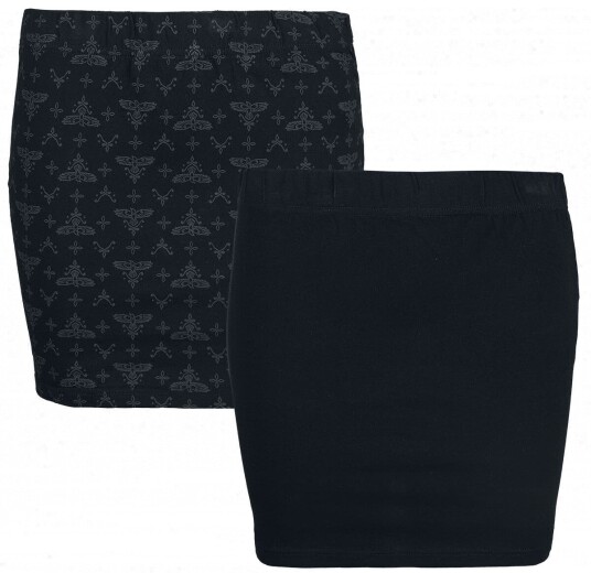Black Premium by EMP Kort skjørt Mini skjørt 2 pakke S til XXL Damer svart