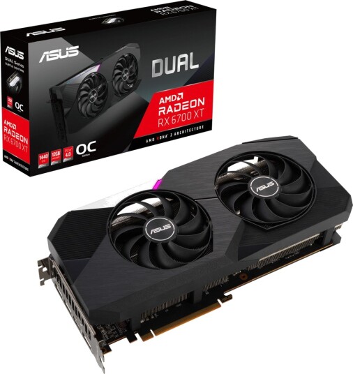 ASUS Radeon RX 6700 XT DUAL OC - 12GB GDDR6 RAM - Grafikkort
